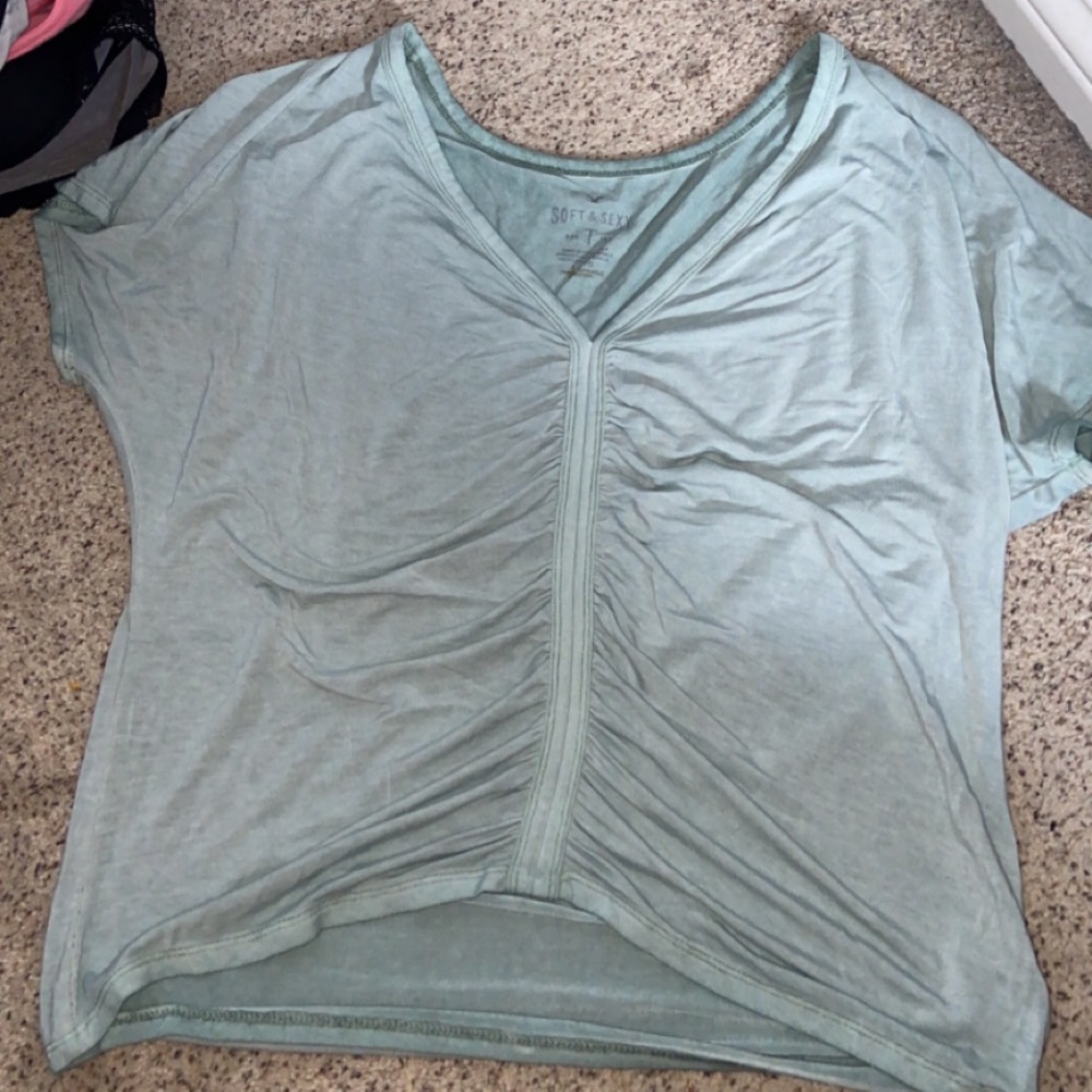american eagle ruched front top